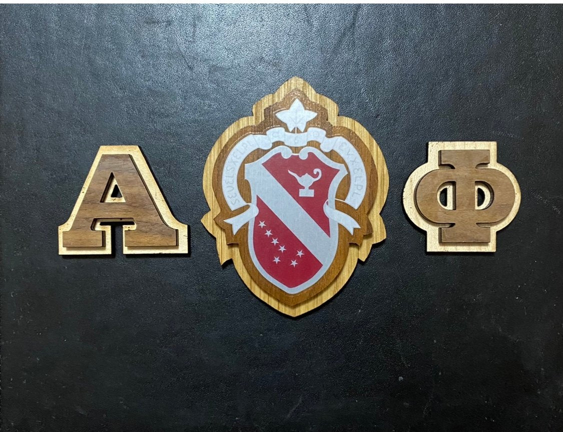 Sorority Wood Letters and Color Crest