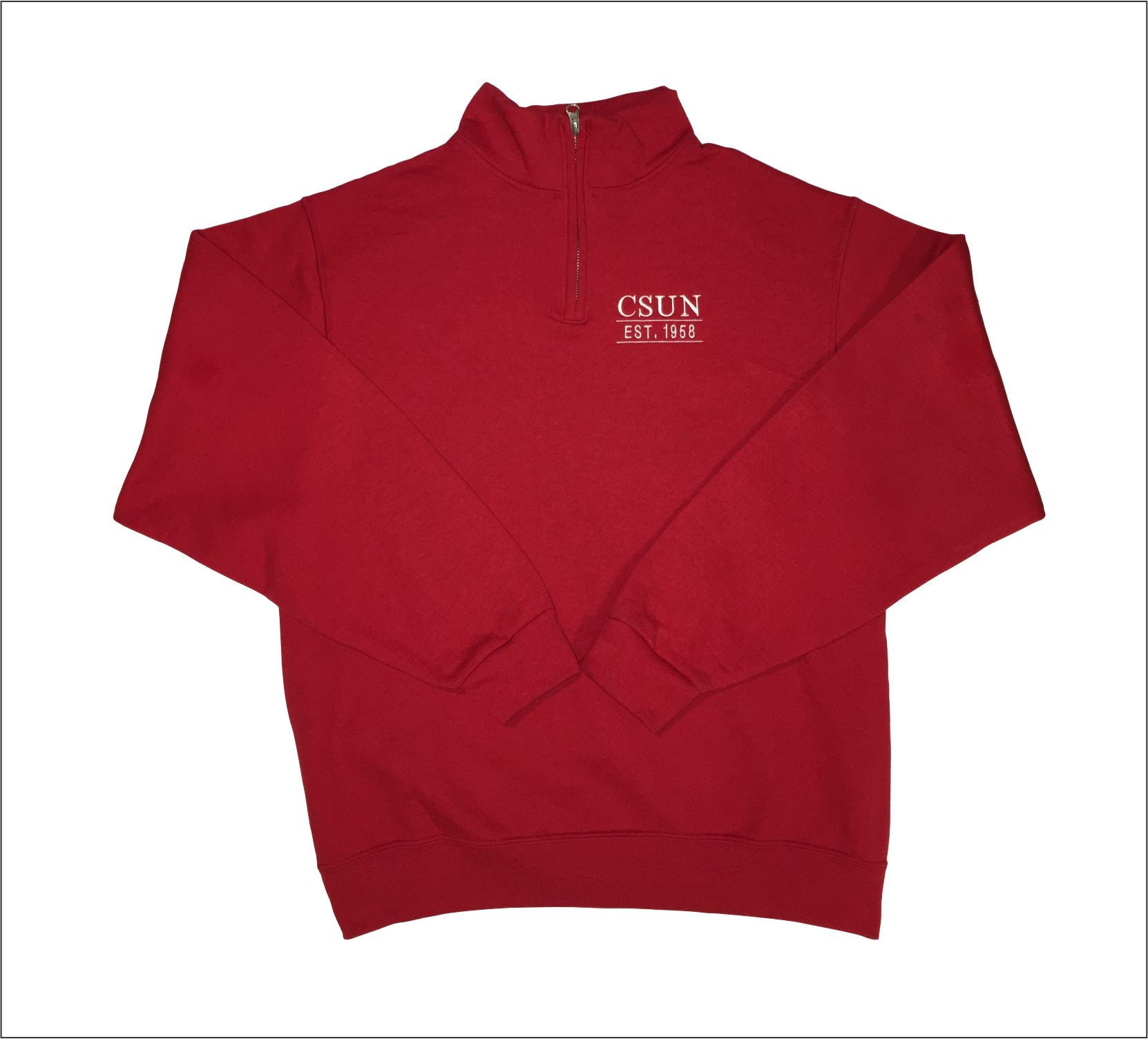 Quarter-Zip Collegiate Chest Embroidery