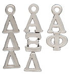 Silver Drop Lavaliers - Letters