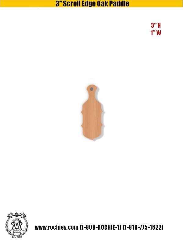 03" Scroll Edge Oak Paddle - Rochies Originals