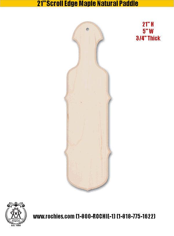 21" Scroll Edge Paddle - Rochies Originals