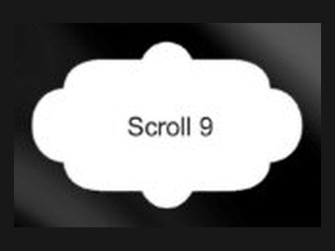 Medium Wood Plaque Shape, Scroll 9