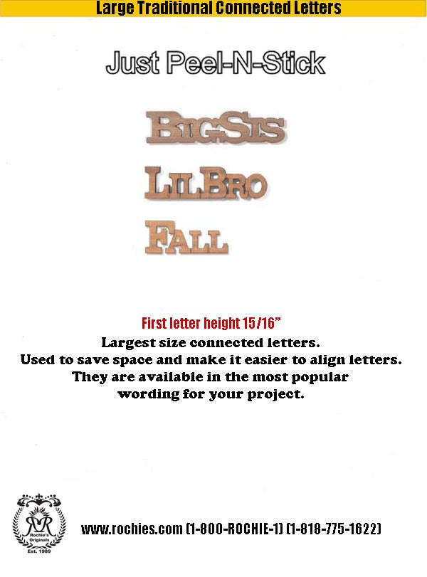 Large Traditional Connected Letters