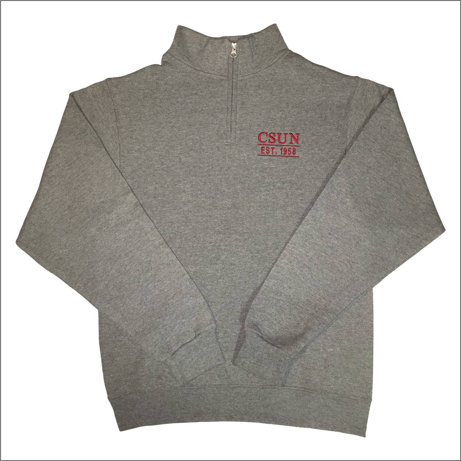 Quarter-Zip Collegiate Chest Embroidery