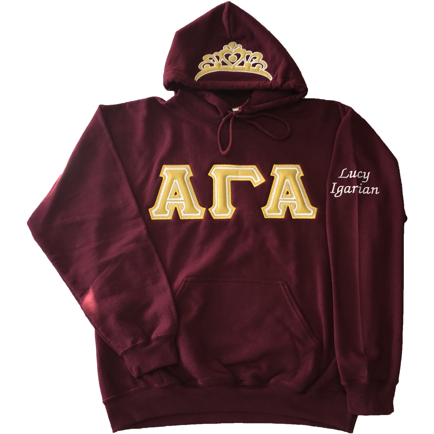Hoodie with Puff Letters- Non Licensed Groups