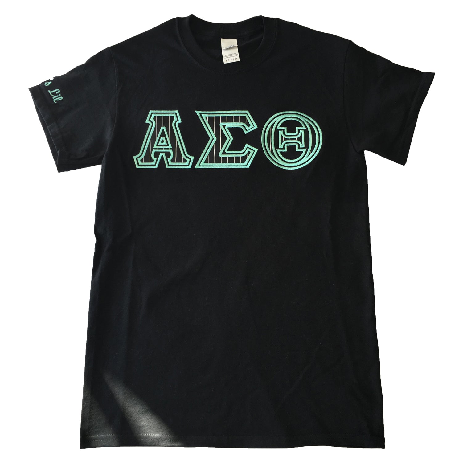 T-Shirt Greek Letters Satin Embroidery