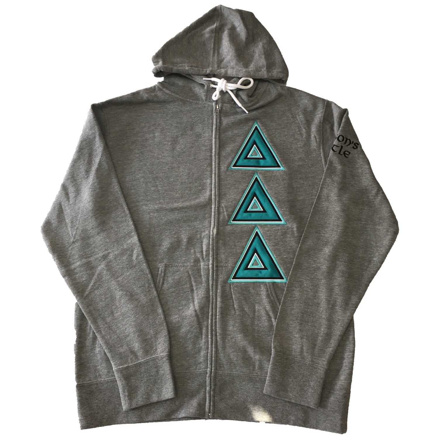 Zip Up Hoodie Satin Puff Greek Letters