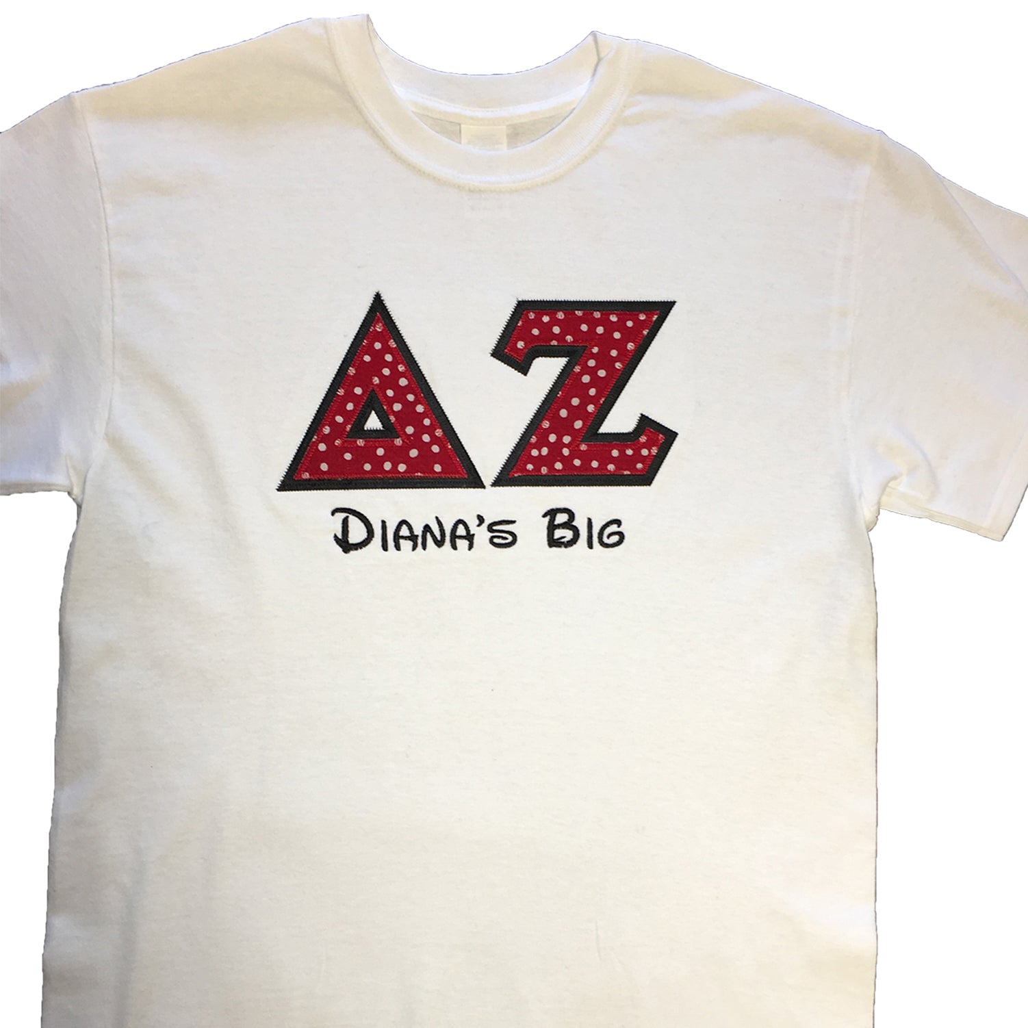 T-Shirt Greek Letters Satin Embroidery