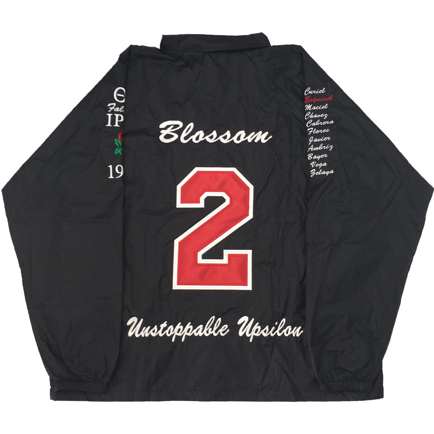 Coach Jacket Greek Letters Zig-Zag Embroidery - Rochies Originals