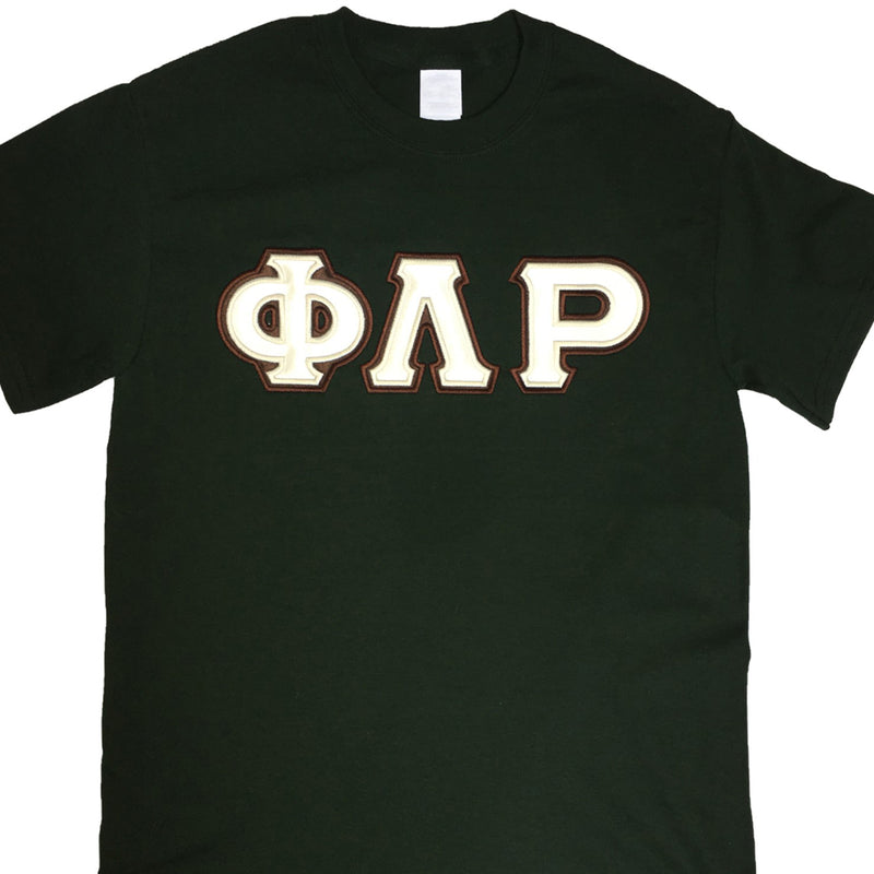 T-Shirt Greek Letters Satin Embroidery