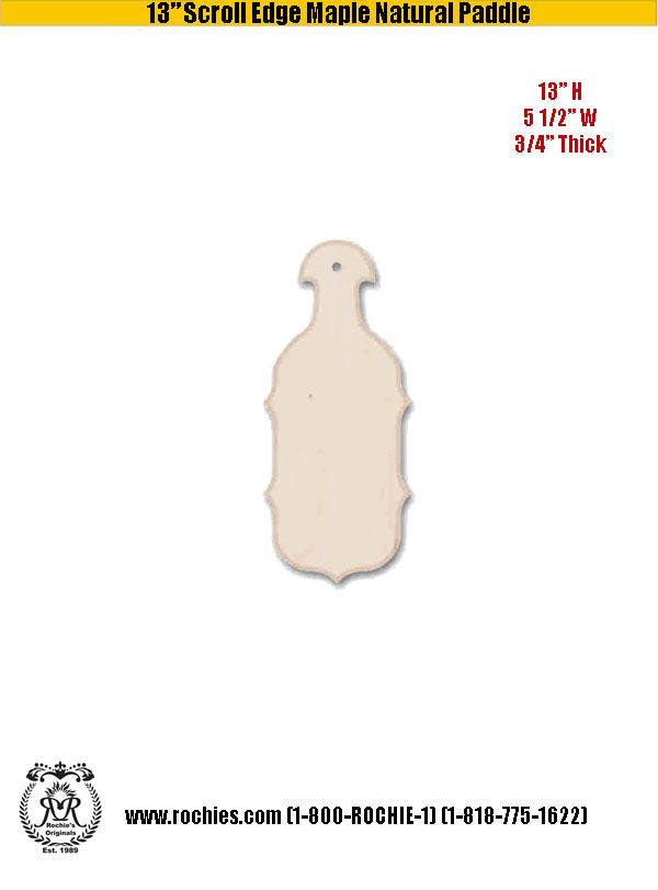 13" Scroll Edge Paddle - Rochies Originals