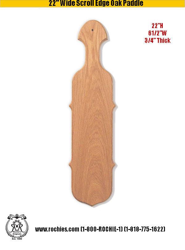 22" Wide Scroll Edge Paddle - Rochies Originals