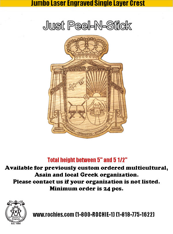Jumbo Laser Engraved Single Layer Crest